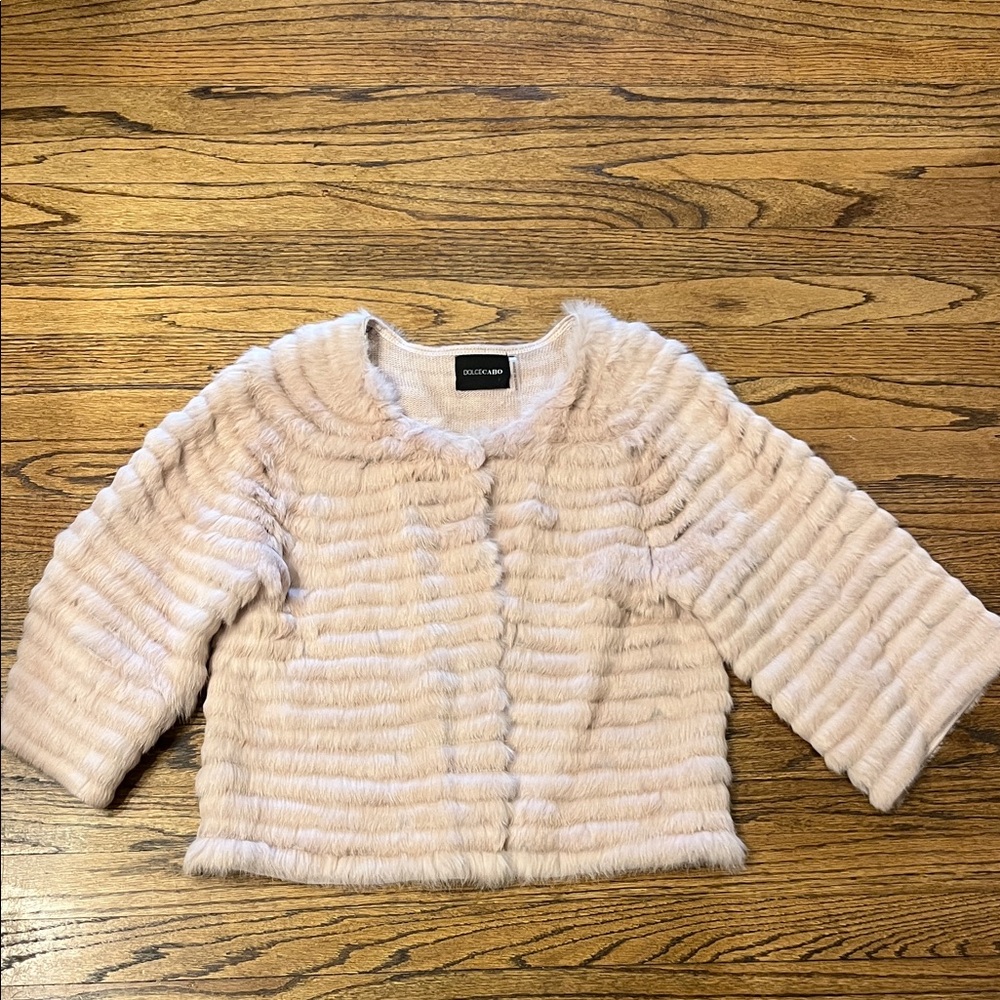 Dolce Cabo Rabbit Fur Sweater - Soft Pink